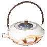 花饰陶器寿酒